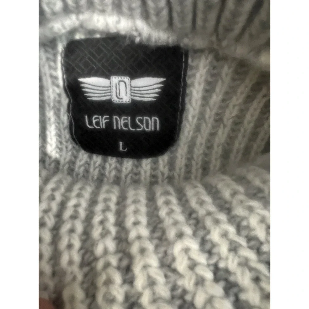 Leif‎ Nelson Knitted Pullover Slim Fit Sweatshirt Sweater Shawl Collar Size XL